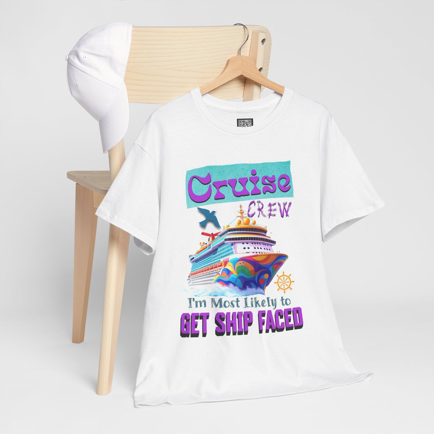 Cruise Crew Heavy Cotton Tee - Perfect for Summer Cruise Vacations, Gifts for Crew Members, Nautical Parties, Cruise Wear, Cruise Lovers