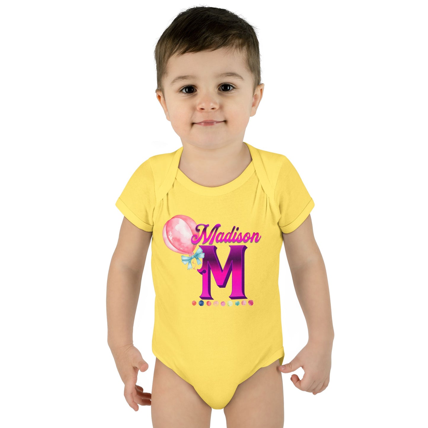 Personalized Infant Baby Rib Bodysuit, Custom Personalized Onesies for Boys and Girls, Colorful Baby Onesies, Personalized Baby Shower Gifts