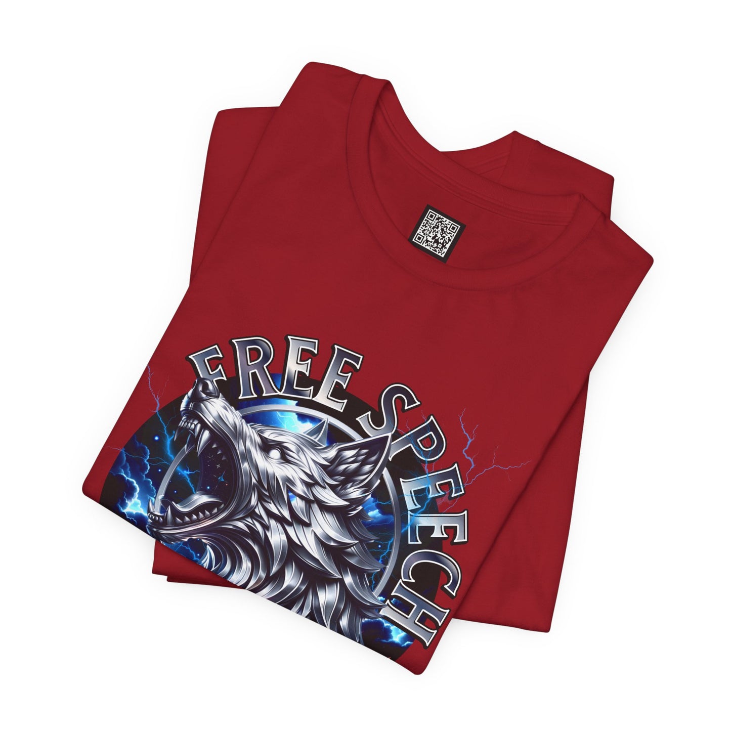 Free Speech Wolf Graphic Tee | Unisex Jersey Short Sleeve Shirt, Statement T-Shirt, Gift for Advocates, Activism Apparel, No Kings Protest