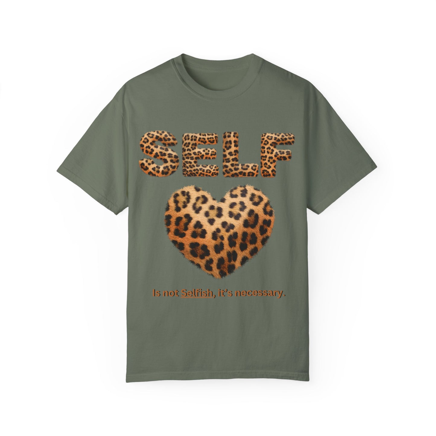 "Self-Love Is Not Selfish" Unisex Garment-Dyed T-shirt, I Love Myself T-Shirts for Women, Black Women Empowerment, Black Girl Magic