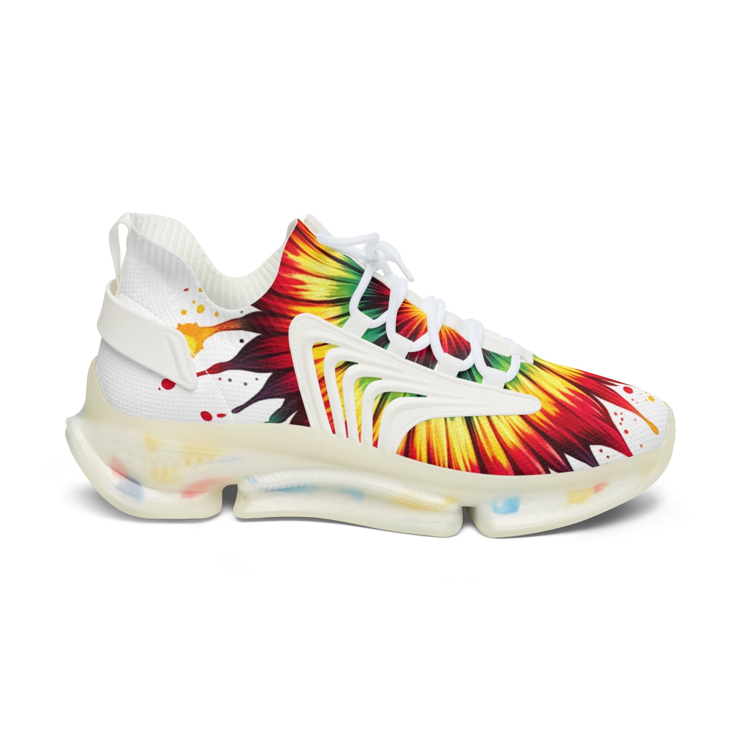 Vibrant Women's Mesh Sneakers, Stylish Athletic Shoes, Trendy Fitness Footwear, Colorful Sports Sneakers, Unique Daily Wear Footwear