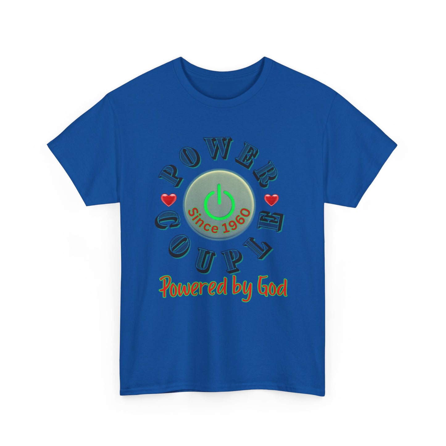 Power Couple - Powered by God T-Shirt | Anniversary Shirt for Couples Since 2011, Valentine T-shirt for Couples Unisex Heavy Cotton Tee