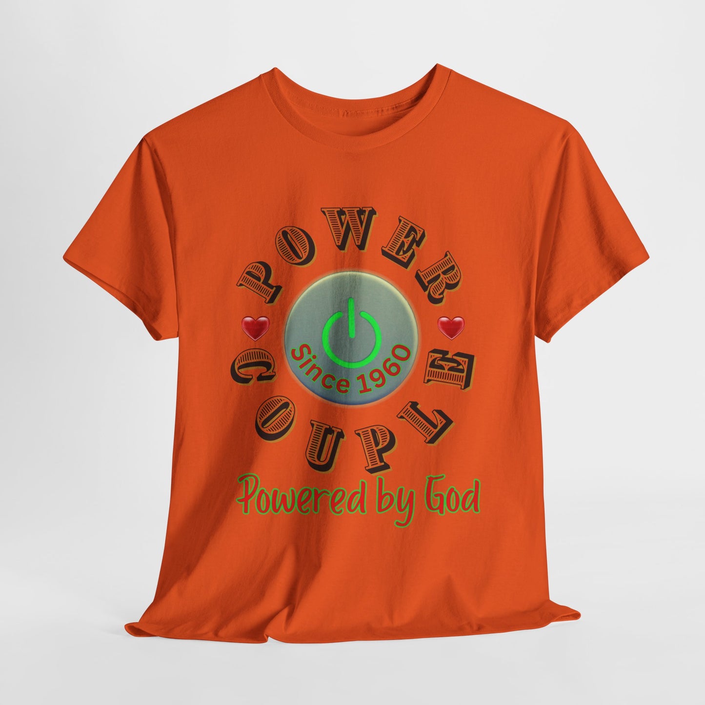 Power Couple - Powered by God T-Shirt | Anniversary Shirt for Couples Since 2011, Valentine T-shirt for Couples Unisex Heavy Cotton Tee