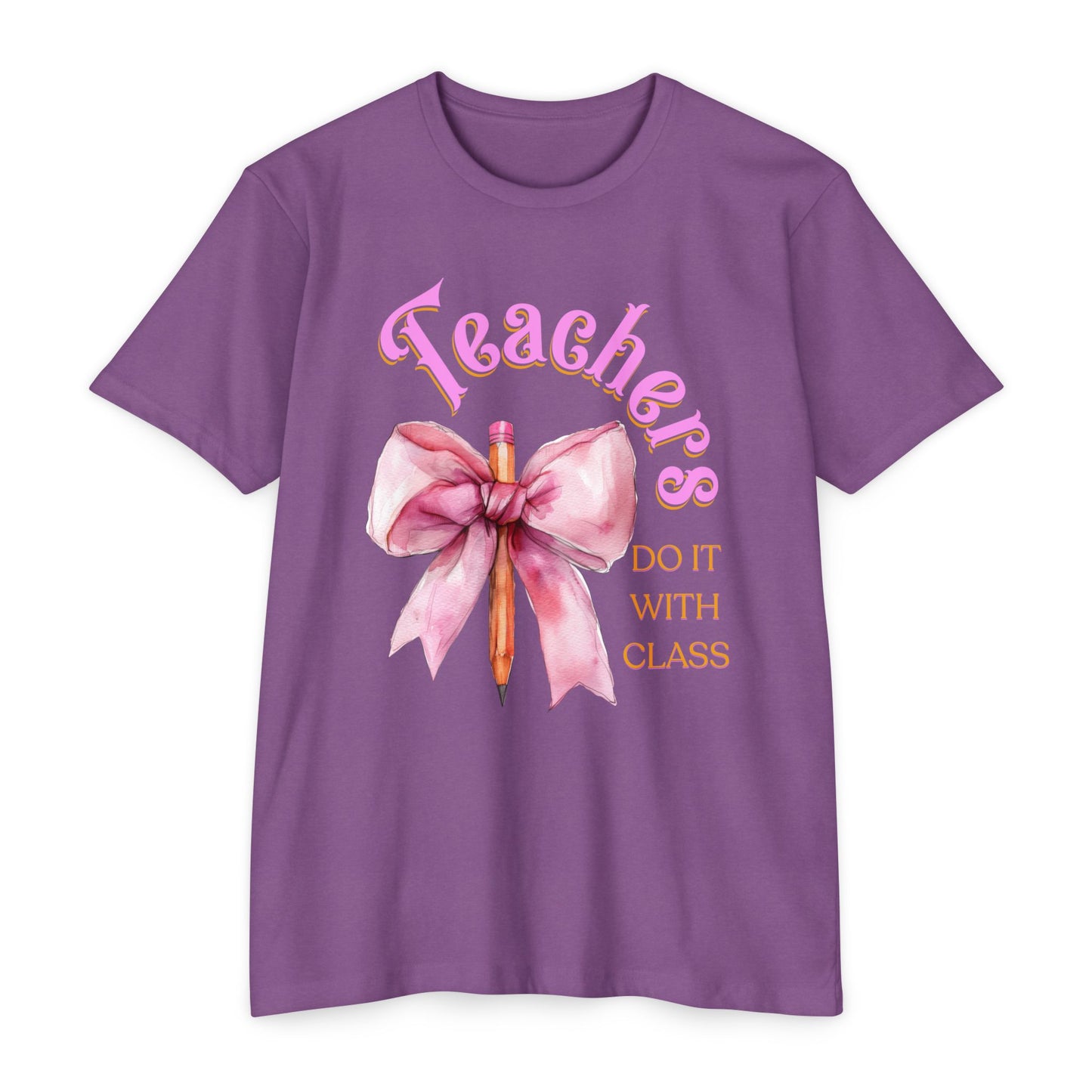 Teachers Do It with Class T-Shirt, Coquette Bow Teacher Shirt, Educator Apparel, Back to School Shirt, Cute Teacher Outfit, Cute Teacher Tee
