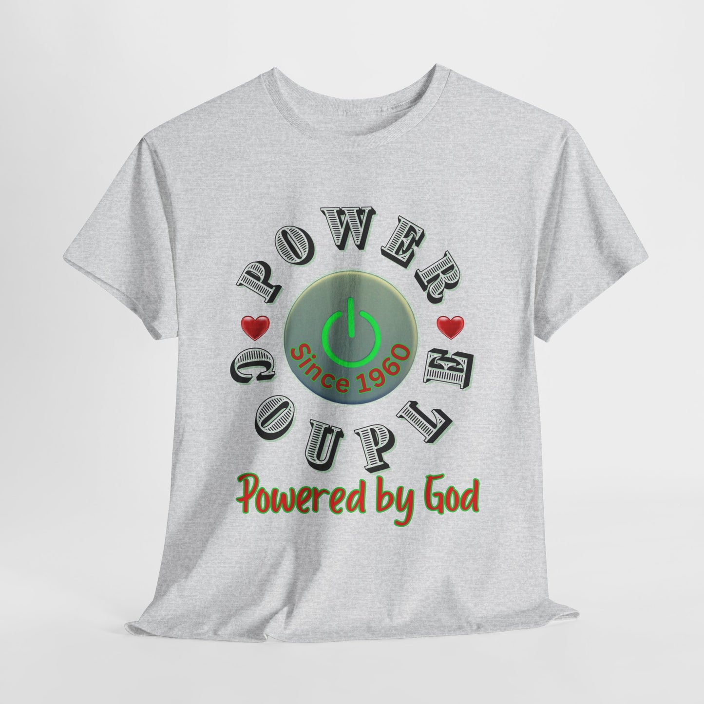 Power Couple - Powered by God T-Shirt | Anniversary Shirt for Couples Since 2011, Valentine T-shirt for Couples Unisex Heavy Cotton Tee