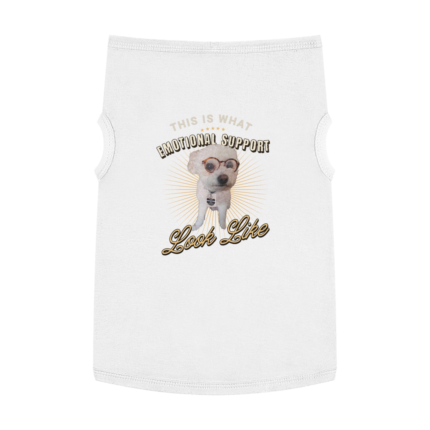 Emotional Support Pet Tank Top, Dog Lover Gift, Pet Apparel for Fun Outings, Cute Pet Costume, Pet Shirt for Walks