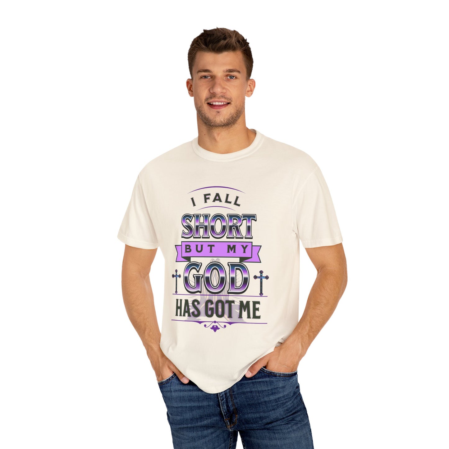 Faith-Inspired Unisex T-Shirt: "I Fall Short But My God Has Got Me" | Inspirational Gift, Christian Apparel, Everyday Wear, Youth Tees
