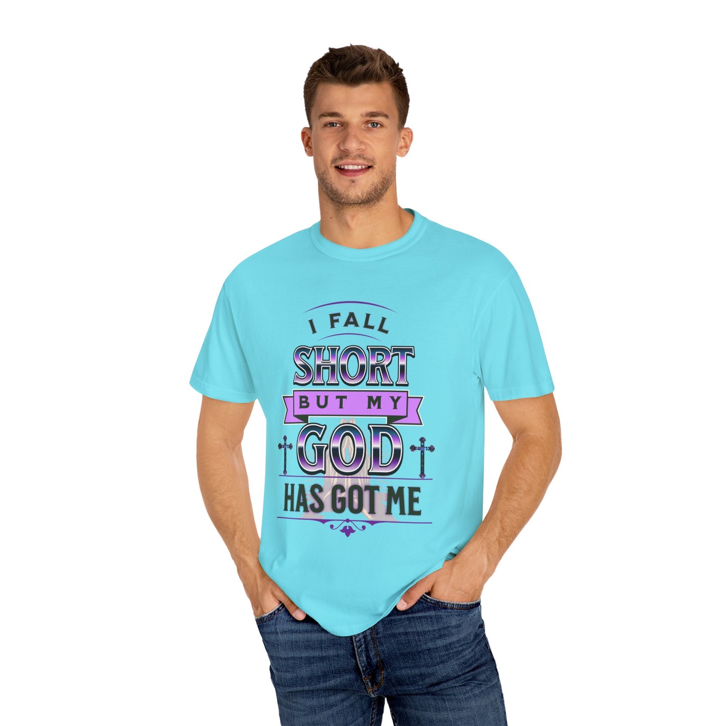 Faith-Inspired Unisex T-Shirt: "I Fall Short But My God Has Got Me" | Inspirational Gift, Christian Apparel, Everyday Wear, Youth Tees
