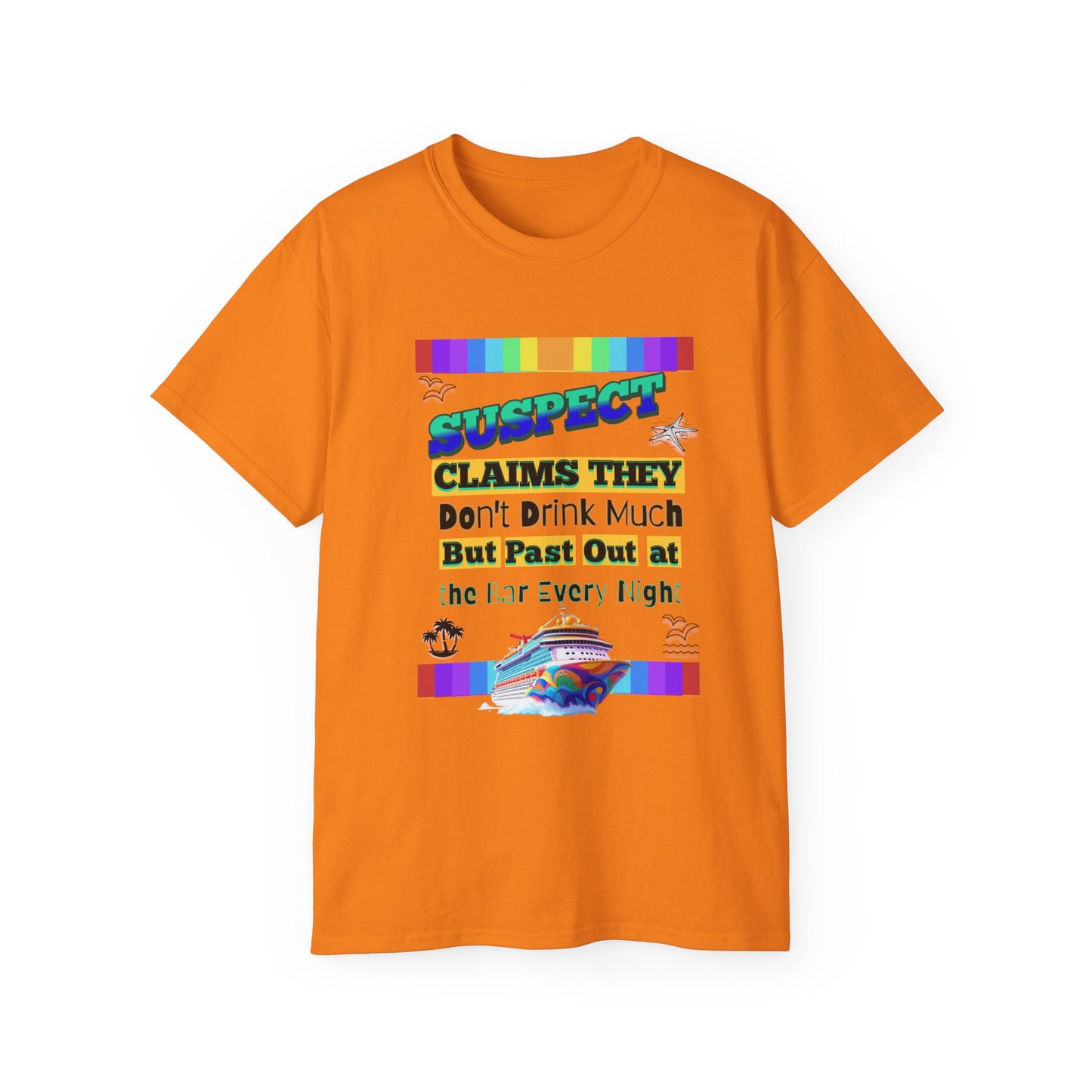 Colorful Humorous Unisex Cruise Vacation Tee: Perfect Gift for Cruise Crew Lovers, Fun Nights Out, Vacation Casual Wear, and More