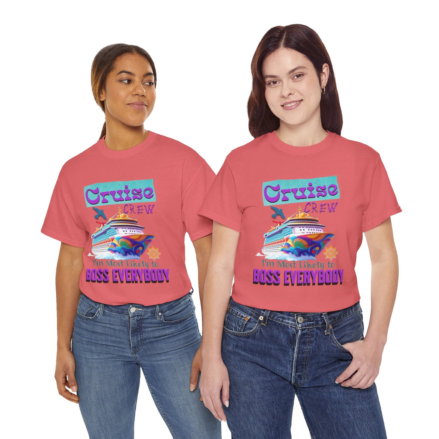 Cruise Crew Heavy Cotton Tee - Fun Cruise Vacation Shirt, Cruise-themed Apparel, Travel Gift, Nautical Wear, Summer Adventure T-Shirt
