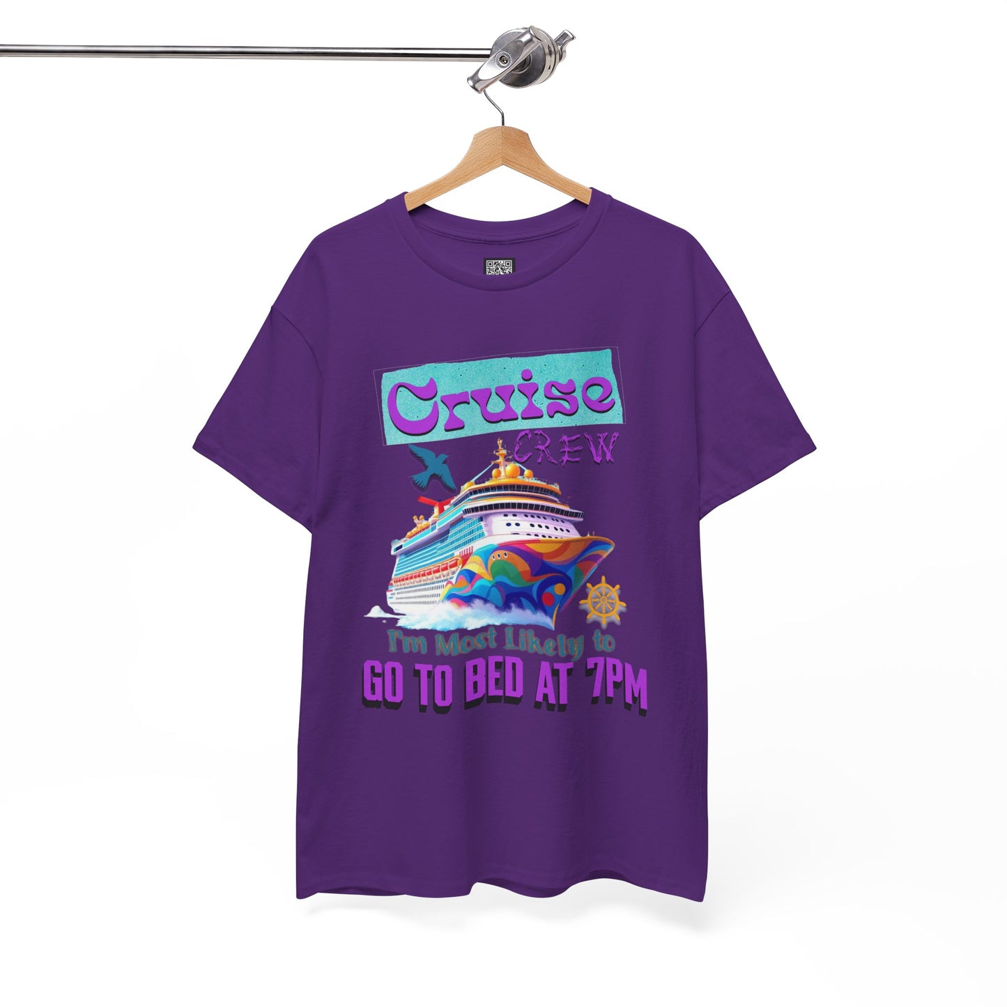 Cruise Crew Unisex Heavy Cotton Tee, Vacation Shirt, Funny Travel Gift, Cruise Enthusiast Apparel, Summer Tee, Sea Adventure Wear