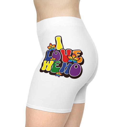 Colorful West Hollywood Biker Shorts, LBGTQ Bike Shorts, WeHo Summer Activewear, Workout Apparel, Festival Fashion, Casual Comfort
