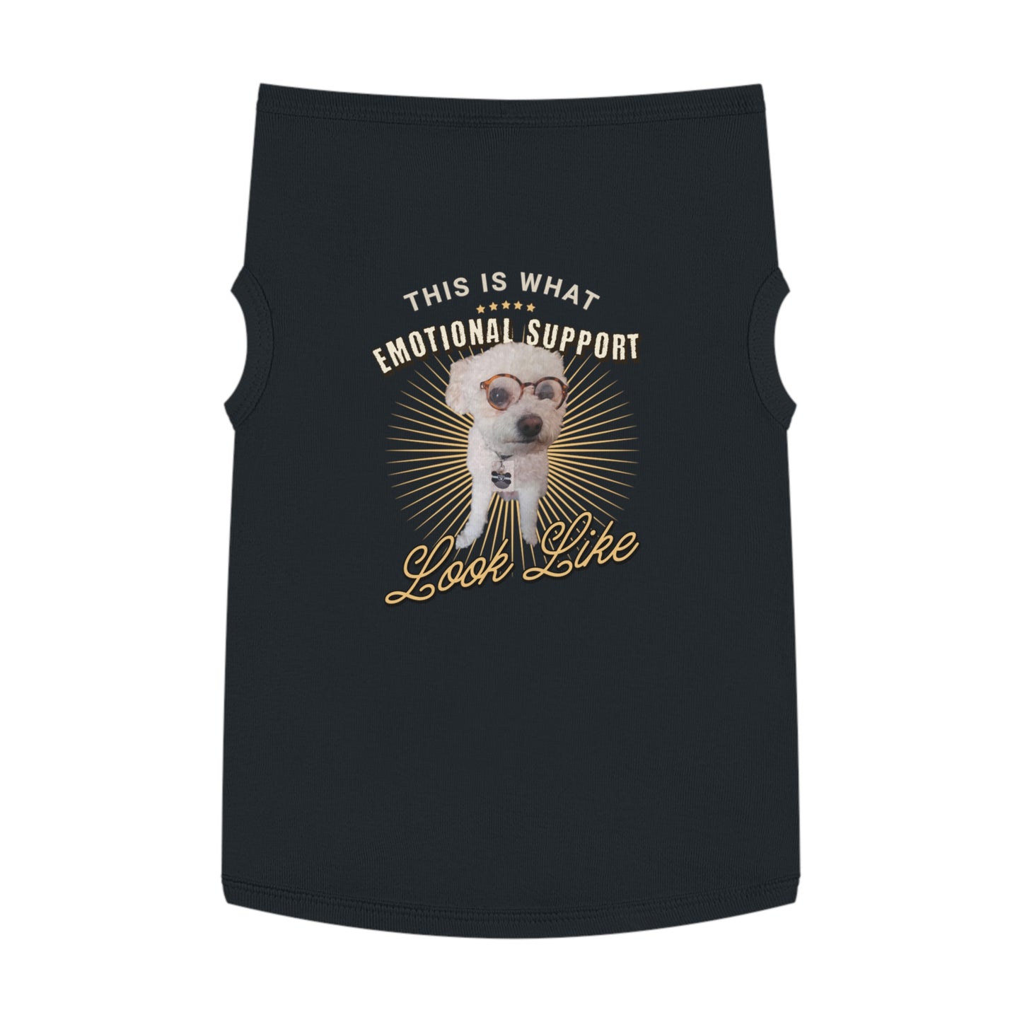 Emotional Support Pet Tank Top, Dog Lover Gift, Pet Apparel for Fun Outings, Cute Pet Costume, Pet Shirt for Walks