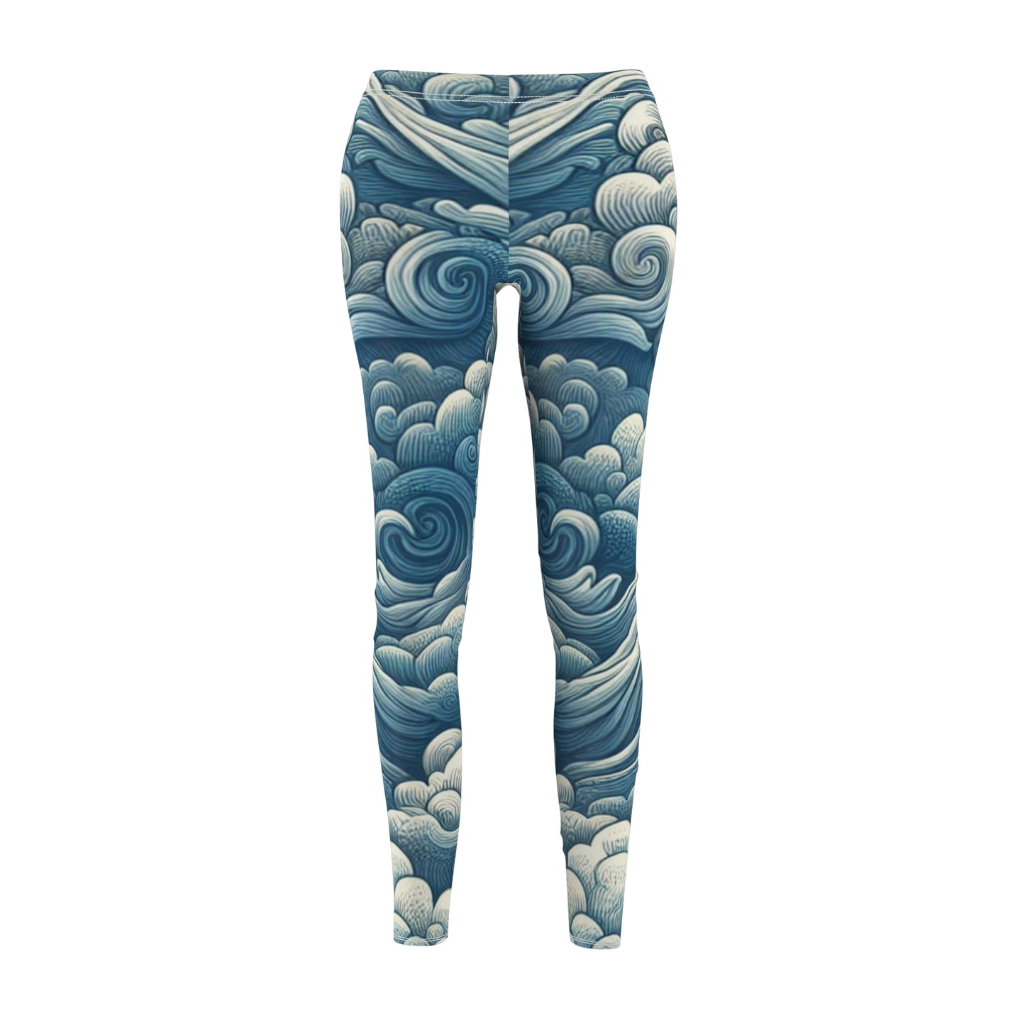 Stylish Women's Cloud Pattern Leggings, Casual Wear Leggings, Yoga Pants, Activewear, Unique Gift for Her, Cute Women Activewear