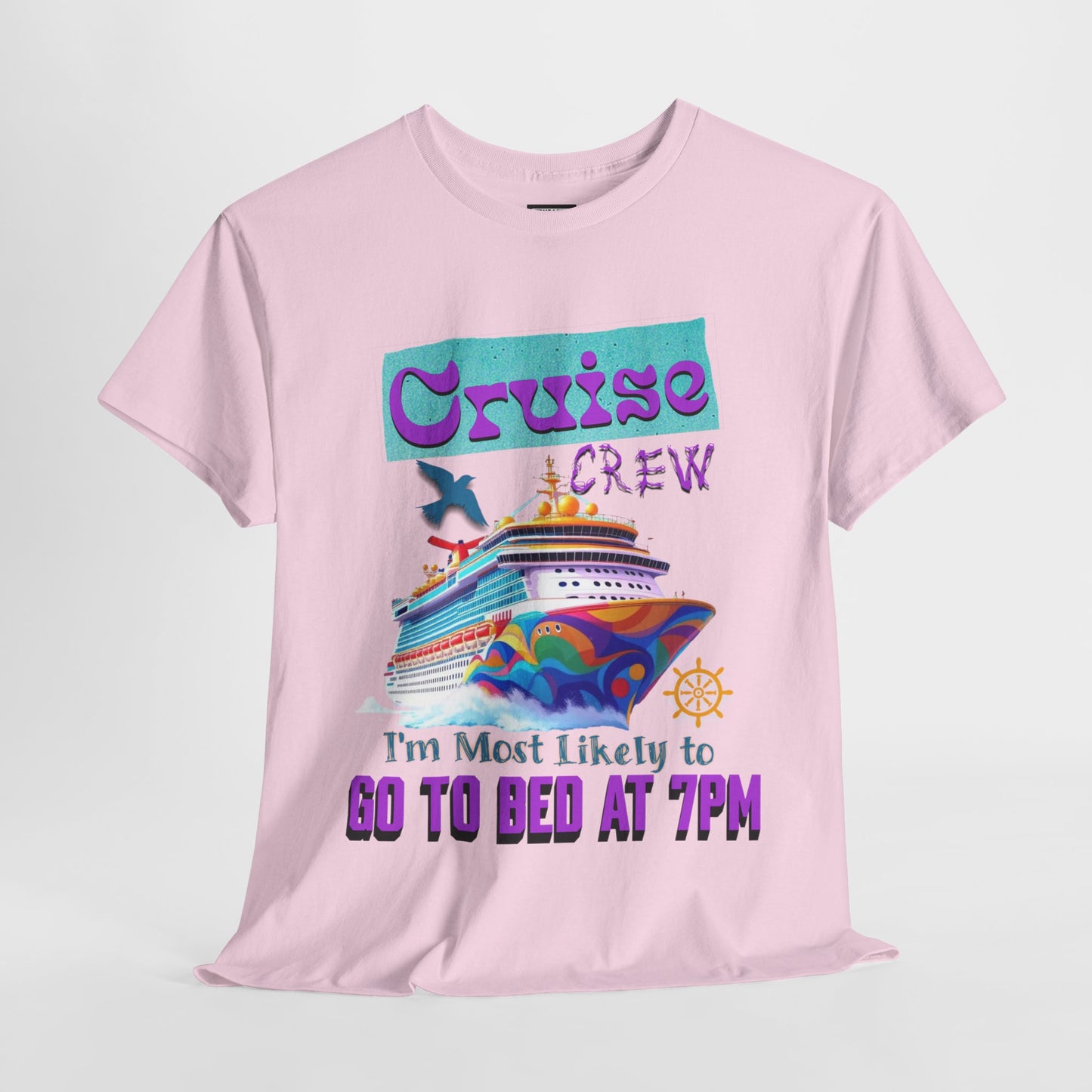 Cruise Crew Unisex Heavy Cotton Tee, Vacation Shirt, Funny Travel Gift, Cruise Enthusiast Apparel, Summer Tee, Sea Adventure Wear