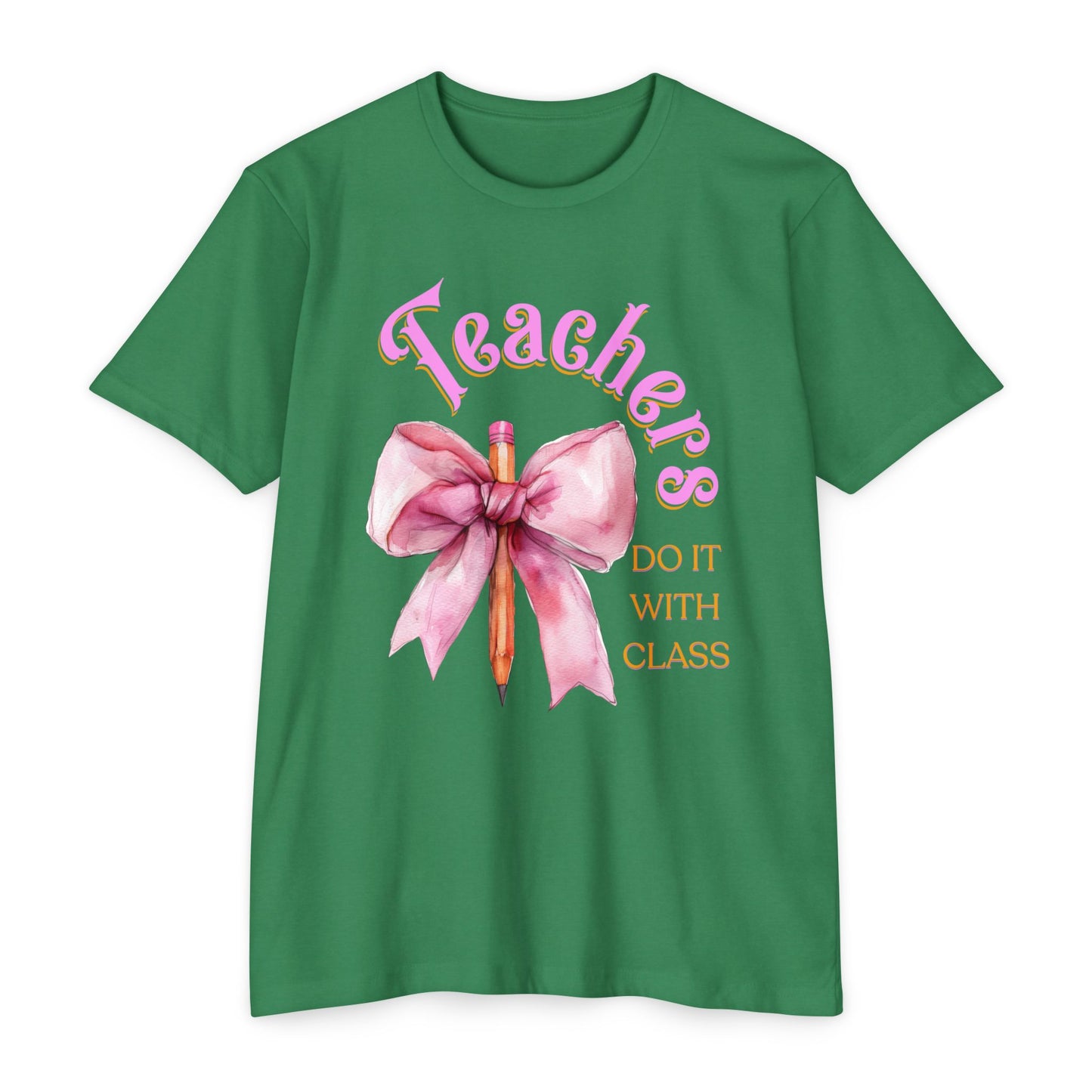 Teachers Do It with Class T-Shirt, Coquette Bow Teacher Shirt, Educator Apparel, Back to School Shirt, Cute Teacher Outfit, Cute Teacher Tee