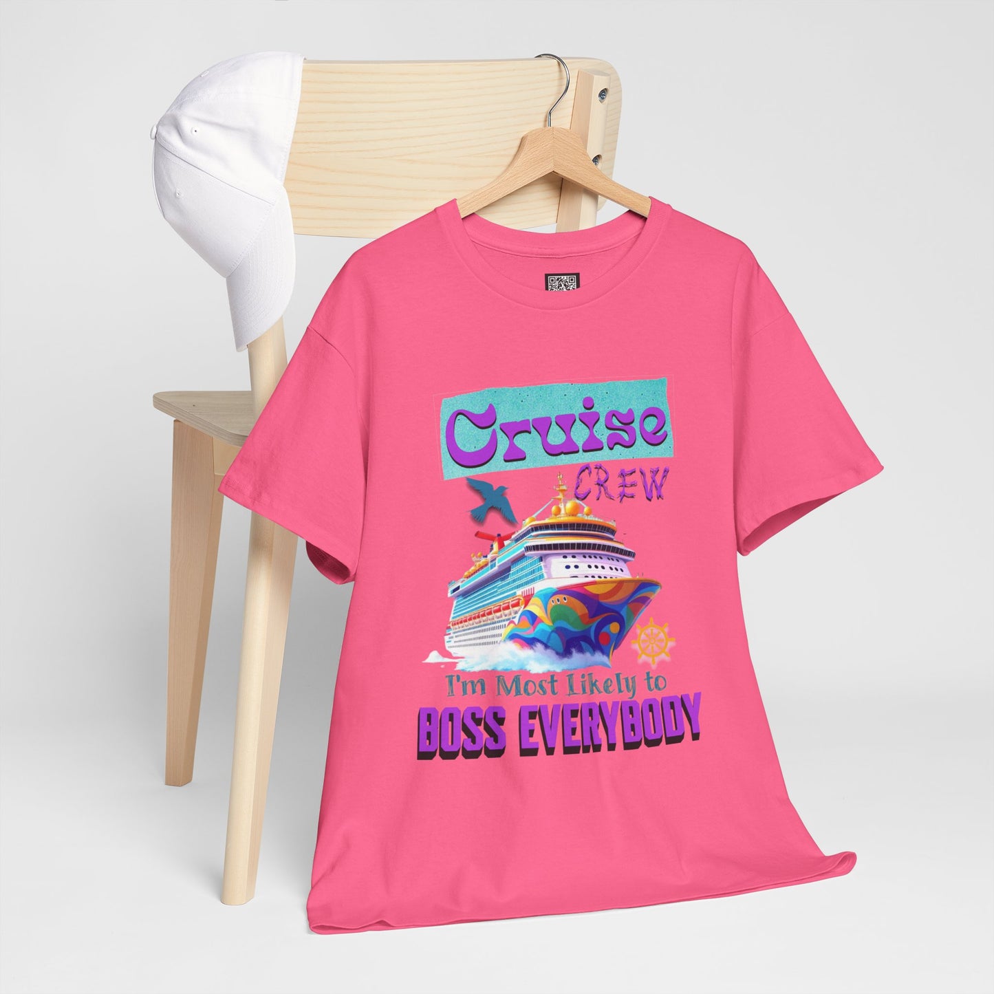 Cruise Crew Heavy Cotton Tee - Fun Cruise Vacation Shirt, Cruise-themed Apparel, Travel Gift, Nautical Wear, Summer Adventure T-Shirt