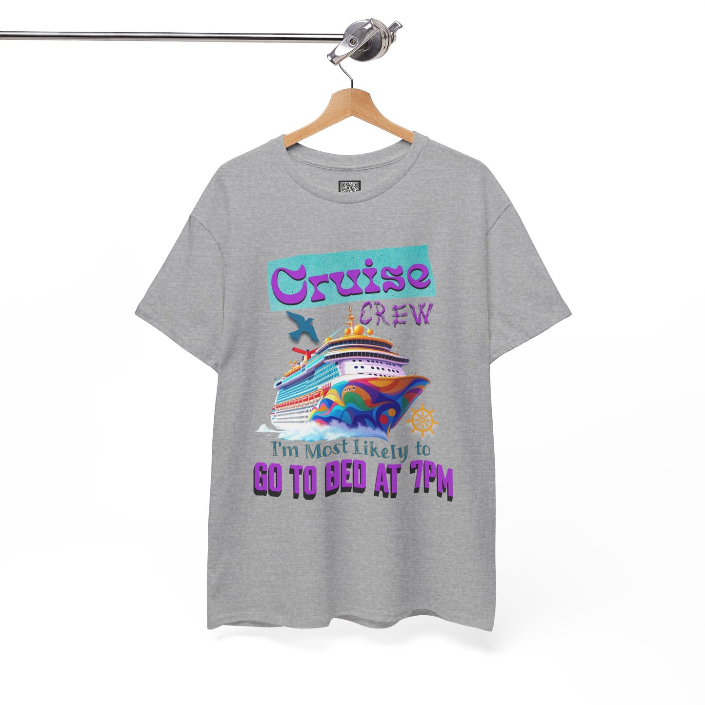 Cruise Crew Unisex Heavy Cotton Tee, Vacation Shirt, Funny Travel Gift, Cruise Enthusiast Apparel, Summer Tee, Sea Adventure Wear