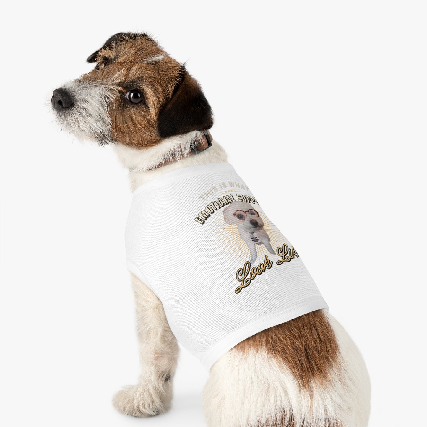 Emotional Support Pet Tank Top, Dog Lover Gift, Pet Apparel for Fun Outings, Cute Pet Costume, Pet Shirt for Walks