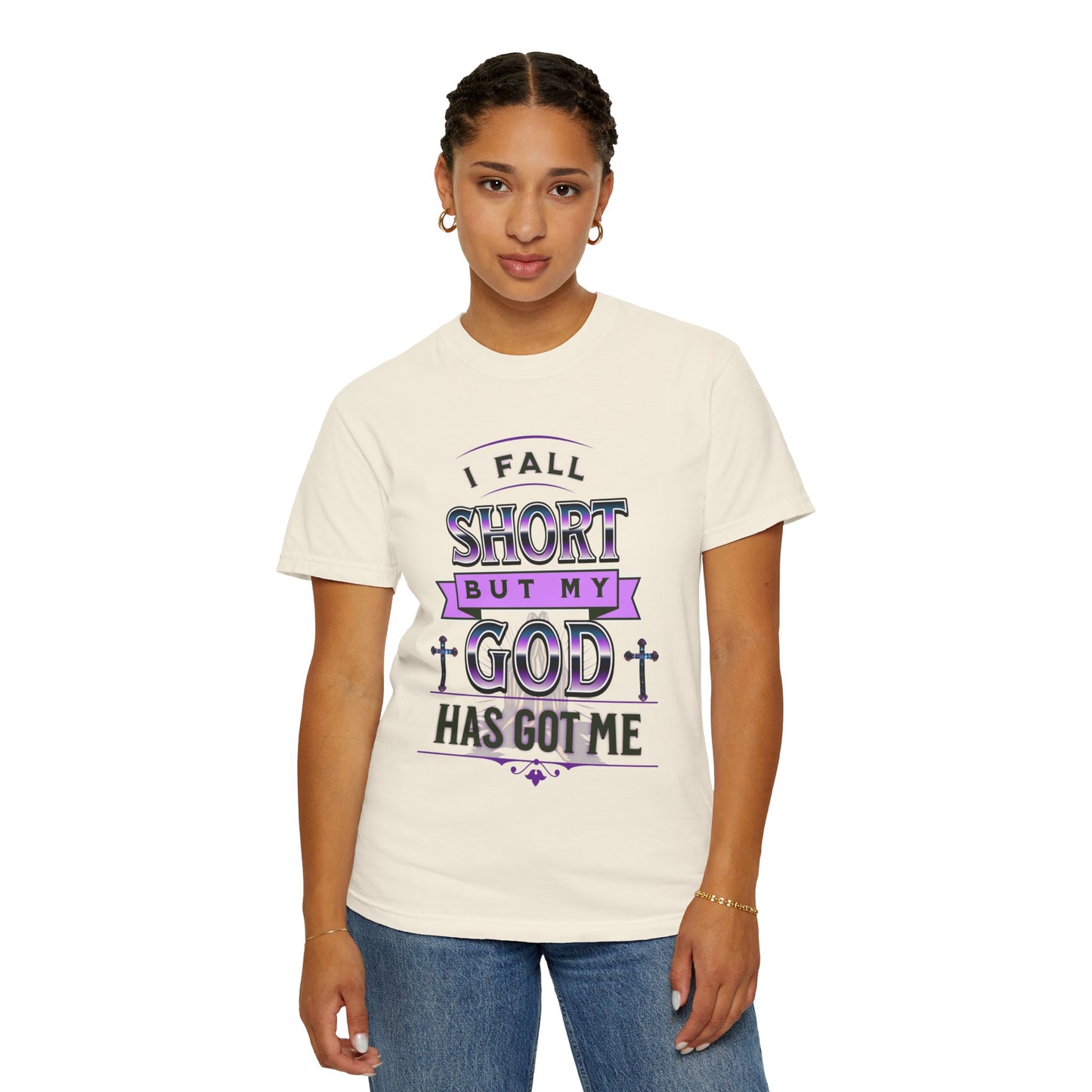Faith-Inspired Unisex T-Shirt: "I Fall Short But My God Has Got Me" | Inspirational Gift, Christian Apparel, Everyday Wear, Youth Tees