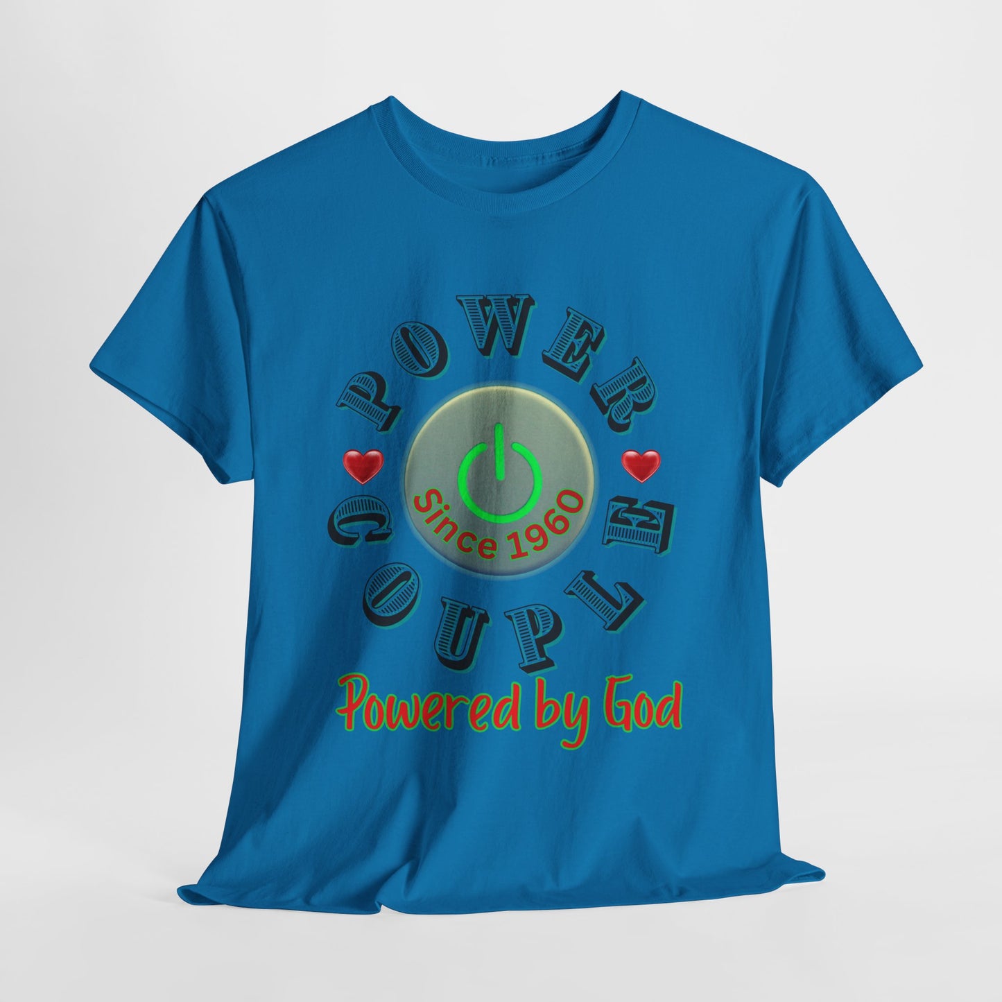 Power Couple - Powered by God T-Shirt | Anniversary Shirt for Couples Since 2011, Valentine T-shirt for Couples Unisex Heavy Cotton Tee