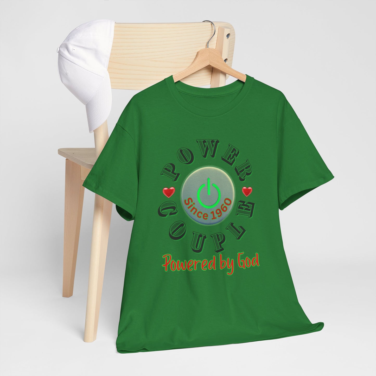Power Couple - Powered by God T-Shirt | Anniversary Shirt for Couples Since 2011, Valentine T-shirt for Couples Unisex Heavy Cotton Tee