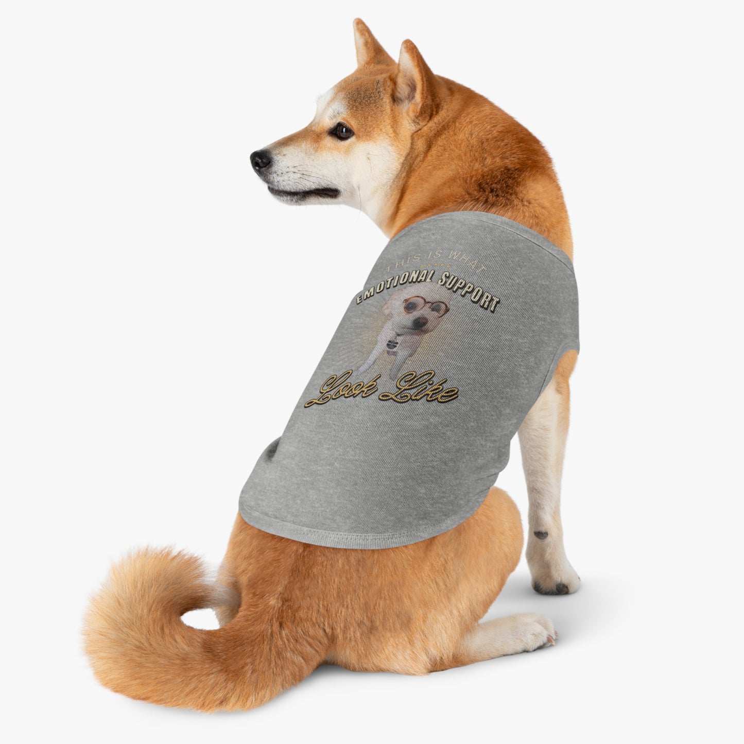 Emotional Support Pet Tank Top, Dog Lover Gift, Pet Apparel for Fun Outings, Cute Pet Costume, Pet Shirt for Walks