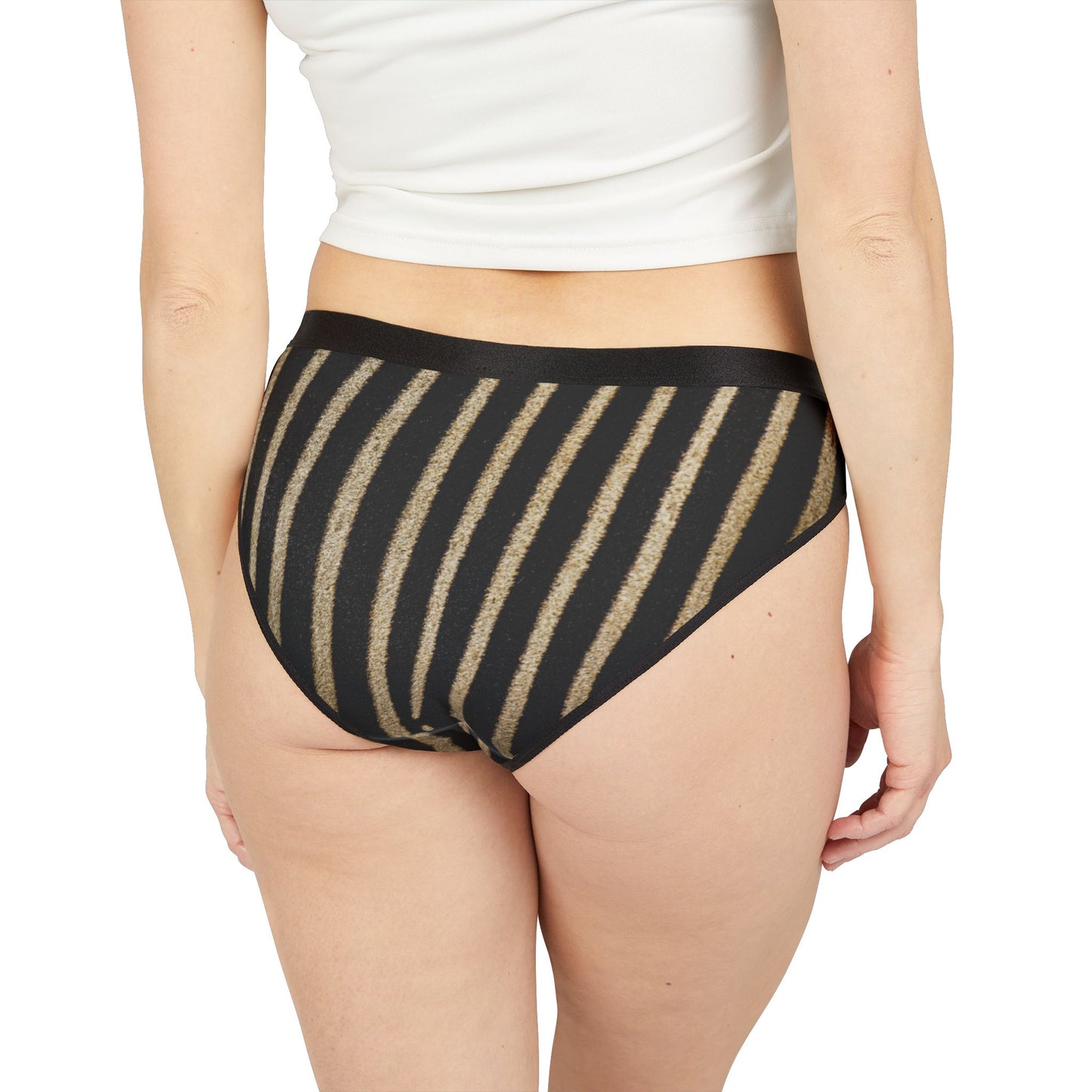 Chic Zebra Striped Women's Underwear - Stylish Comfort Underwear for Everyday Wear, (Matching Men Underwear Sold Separately)