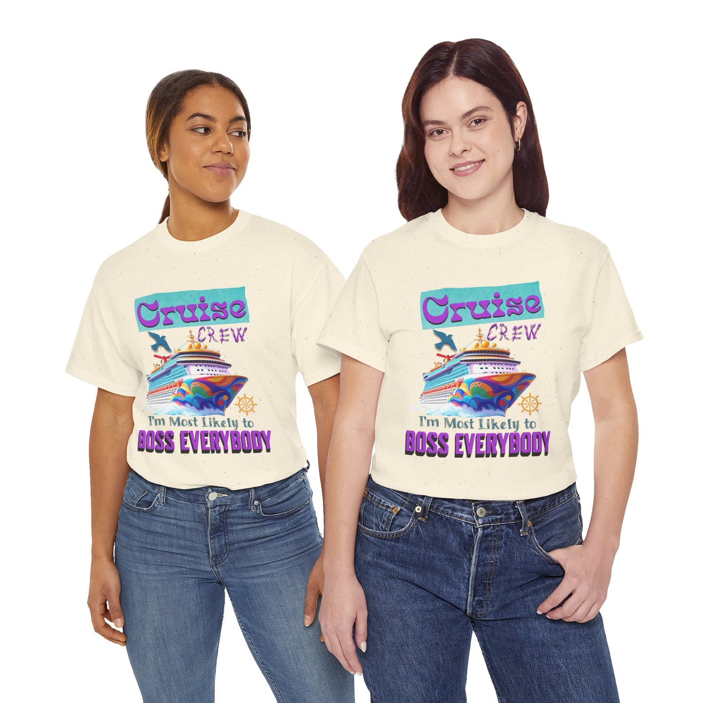 Cruise Crew Heavy Cotton Tee - Fun Cruise Vacation Shirt, Cruise-themed Apparel, Travel Gift, Nautical Wear, Summer Adventure T-Shirt