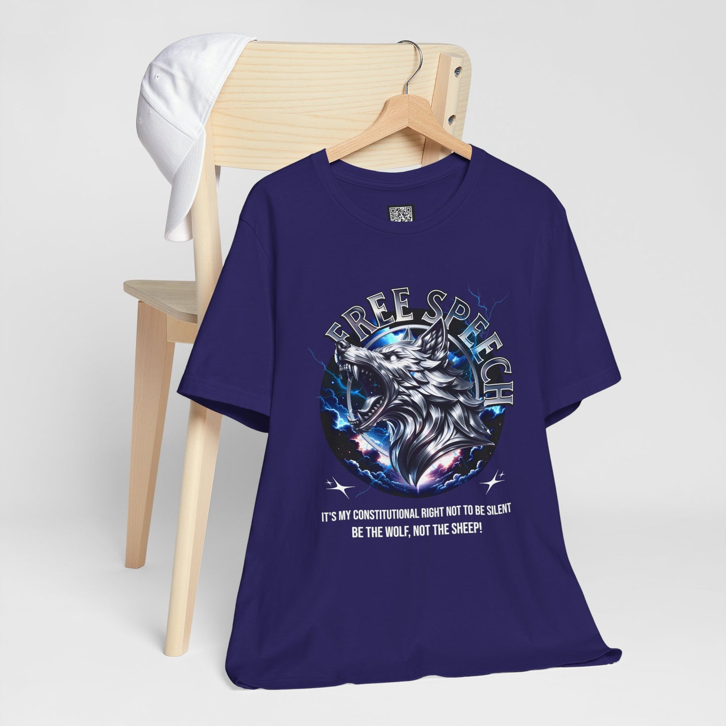 Free Speech Wolf Graphic Tee | Unisex Jersey Short Sleeve Shirt, Statement T-Shirt, Gift for Advocates, Activism Apparel, No Kings Protest