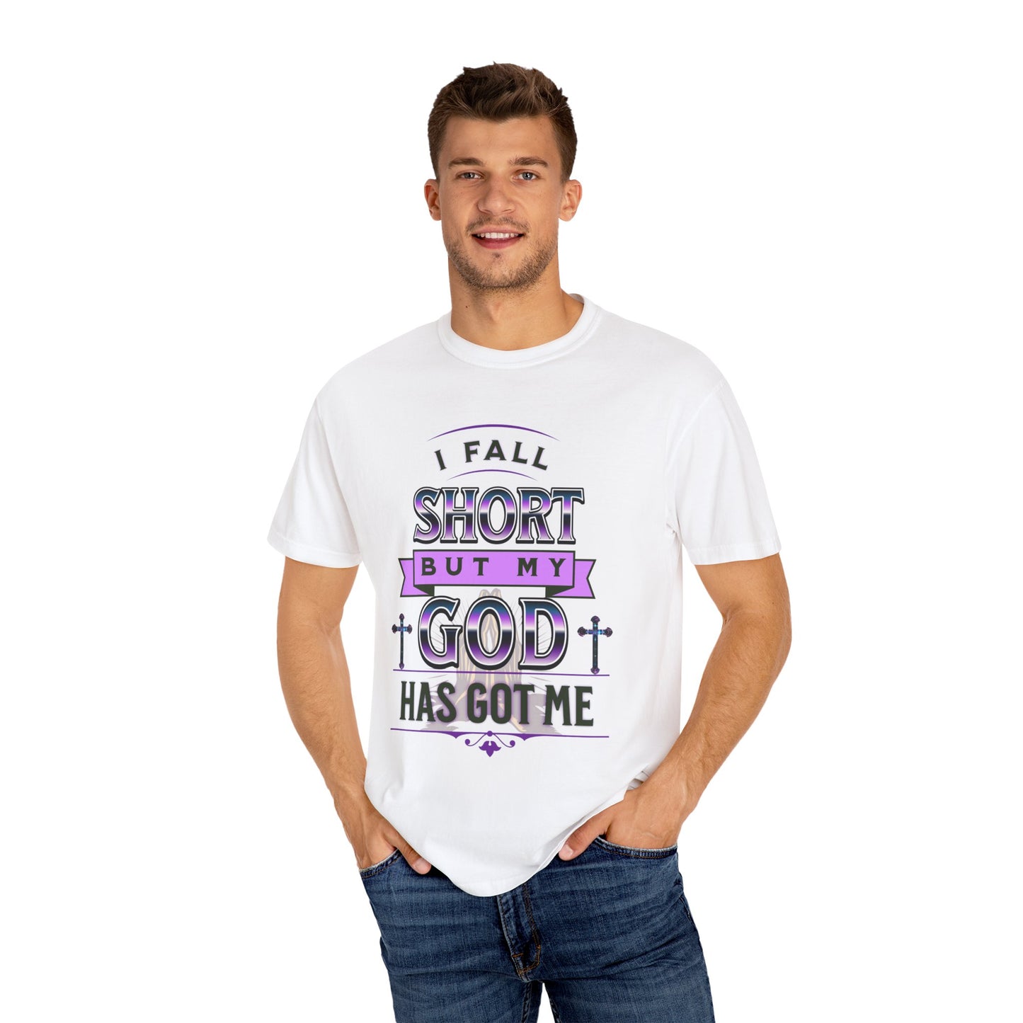 Faith-Inspired Unisex T-Shirt: "I Fall Short But My God Has Got Me" | Inspirational Gift, Christian Apparel, Everyday Wear, Youth Tees