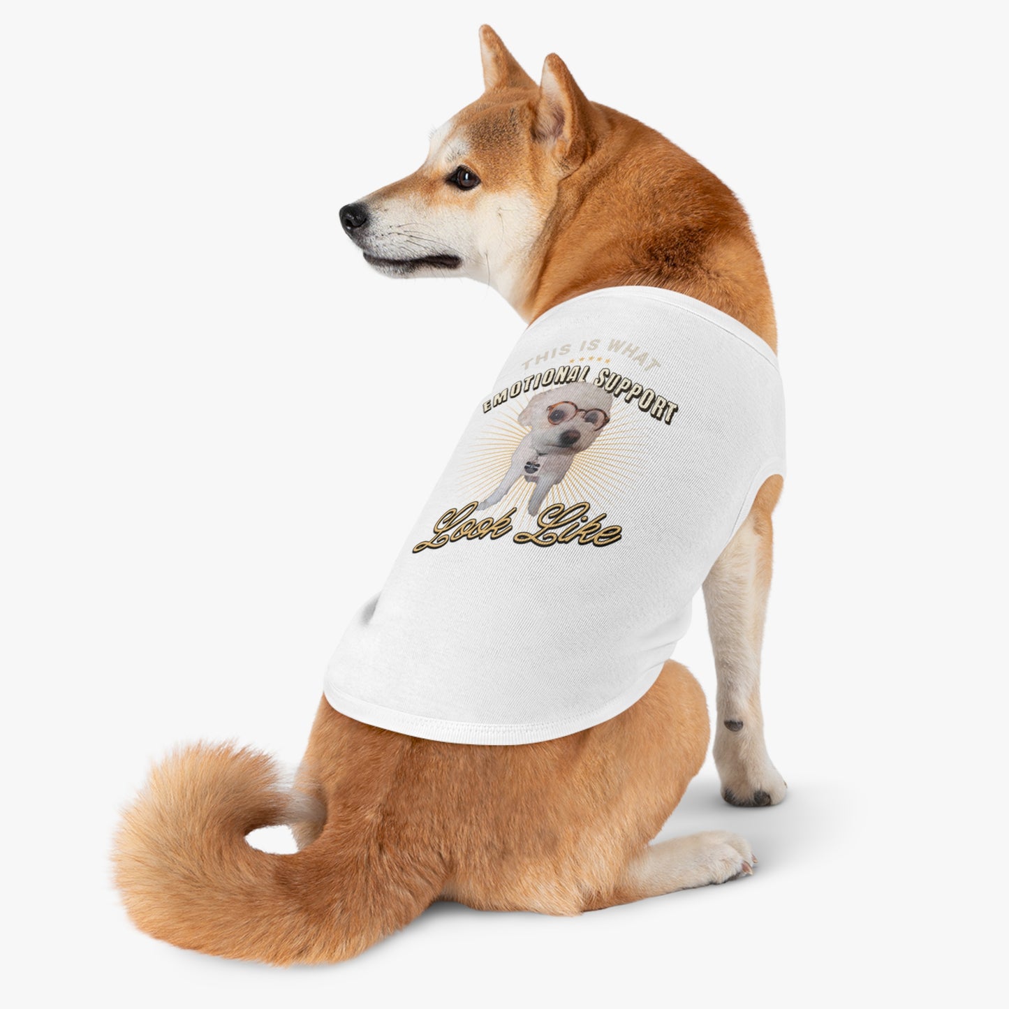 Emotional Support Pet Tank Top, Dog Lover Gift, Pet Apparel for Fun Outings, Cute Pet Costume, Pet Shirt for Walks