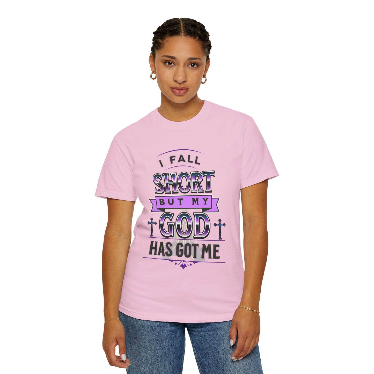 Faith-Inspired Unisex T-Shirt: "I Fall Short But My God Has Got Me" | Inspirational Gift, Christian Apparel, Everyday Wear, Youth Tees