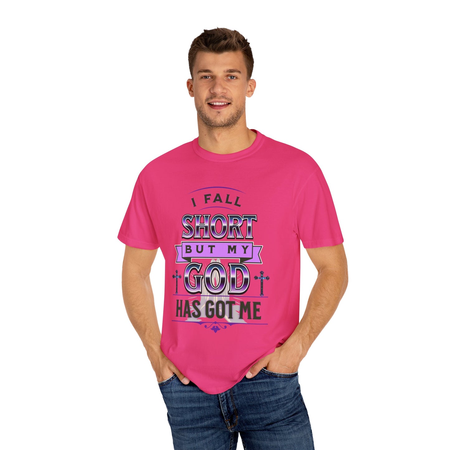 Faith-Inspired Unisex T-Shirt: "I Fall Short But My God Has Got Me" | Inspirational Gift, Christian Apparel, Everyday Wear, Youth Tees