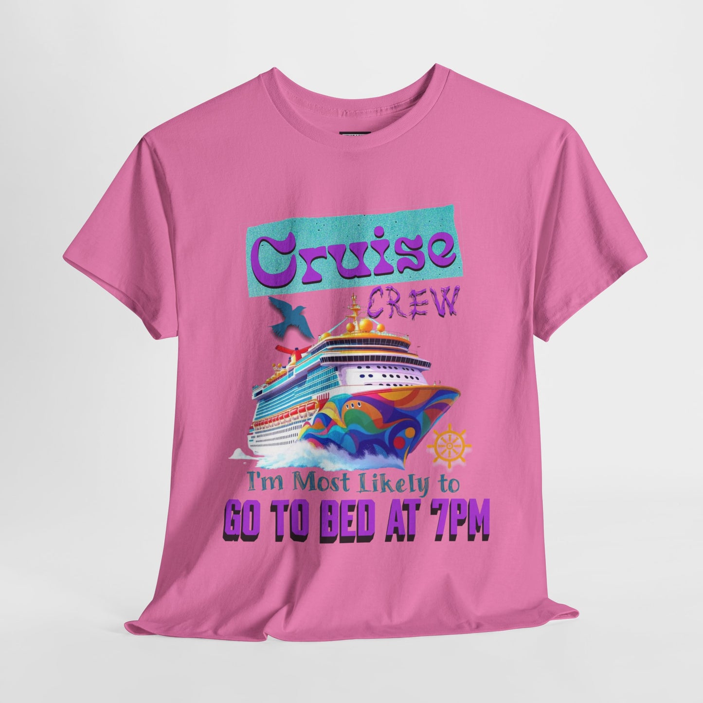Cruise Crew Unisex Heavy Cotton Tee, Vacation Shirt, Funny Travel Gift, Cruise Enthusiast Apparel, Summer Tee, Sea Adventure Wear