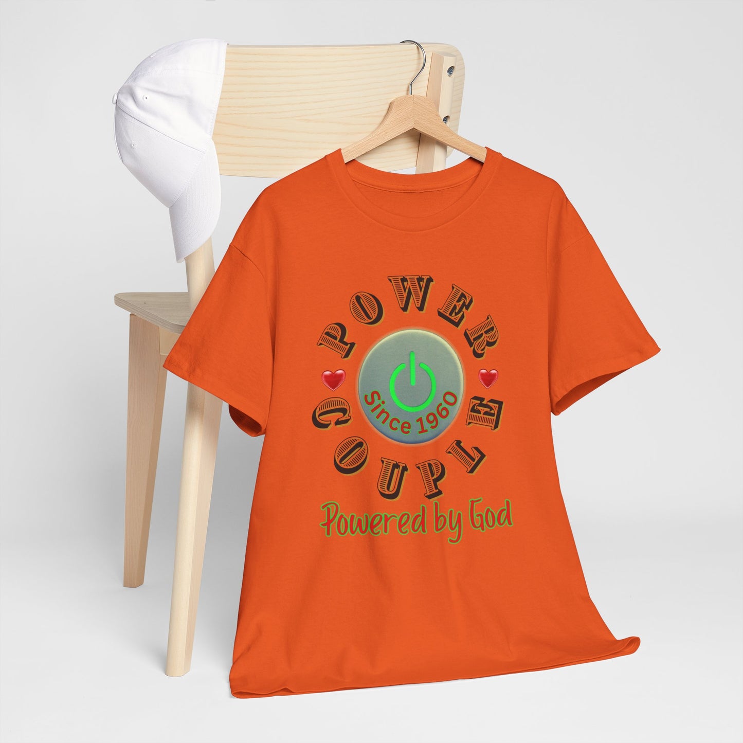 Power Couple - Powered by God T-Shirt | Anniversary Shirt for Couples Since 2011, Valentine T-shirt for Couples Unisex Heavy Cotton Tee