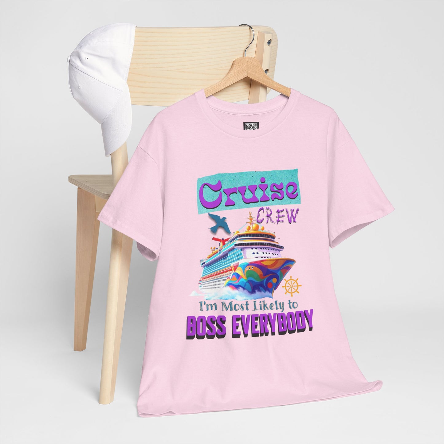 Cruise Crew Heavy Cotton Tee - Fun Cruise Vacation Shirt, Cruise-themed Apparel, Travel Gift, Nautical Wear, Summer Adventure T-Shirt