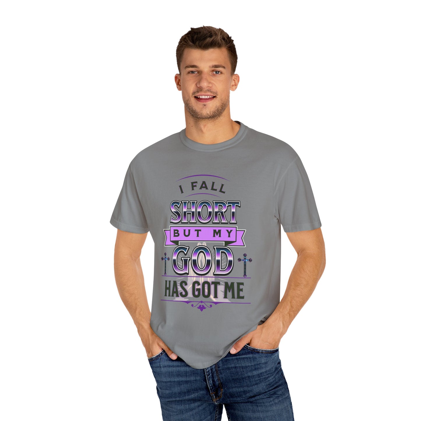 Faith-Inspired Unisex T-Shirt: "I Fall Short But My God Has Got Me" | Inspirational Gift, Christian Apparel, Everyday Wear, Youth Tees