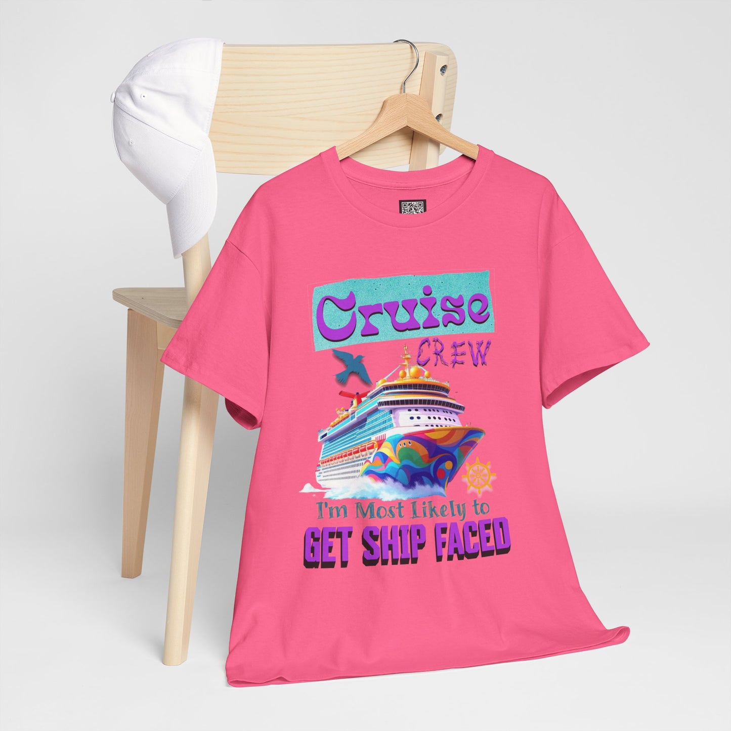 Cruise Crew Heavy Cotton Tee - Perfect for Summer Cruise Vacations, Gifts for Crew Members, Nautical Parties, Cruise Wear, Cruise Lovers