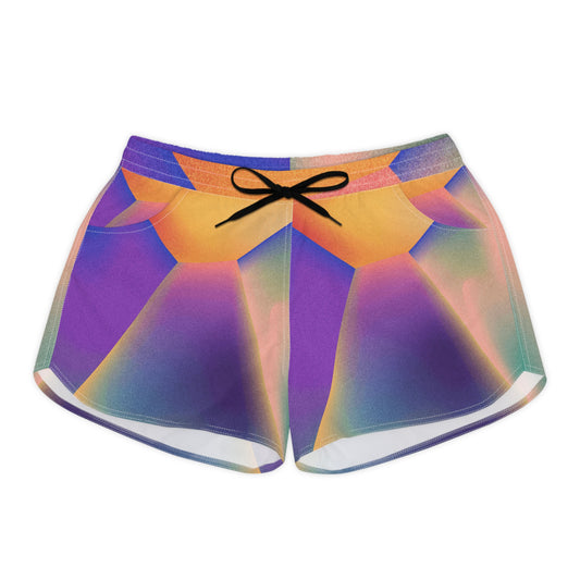Vibrant Geometric Pattern Women's Casual Shorts - Perfect for Summer Fun! One-of-a-Kind Print, Matching Tank Top Sold Separately