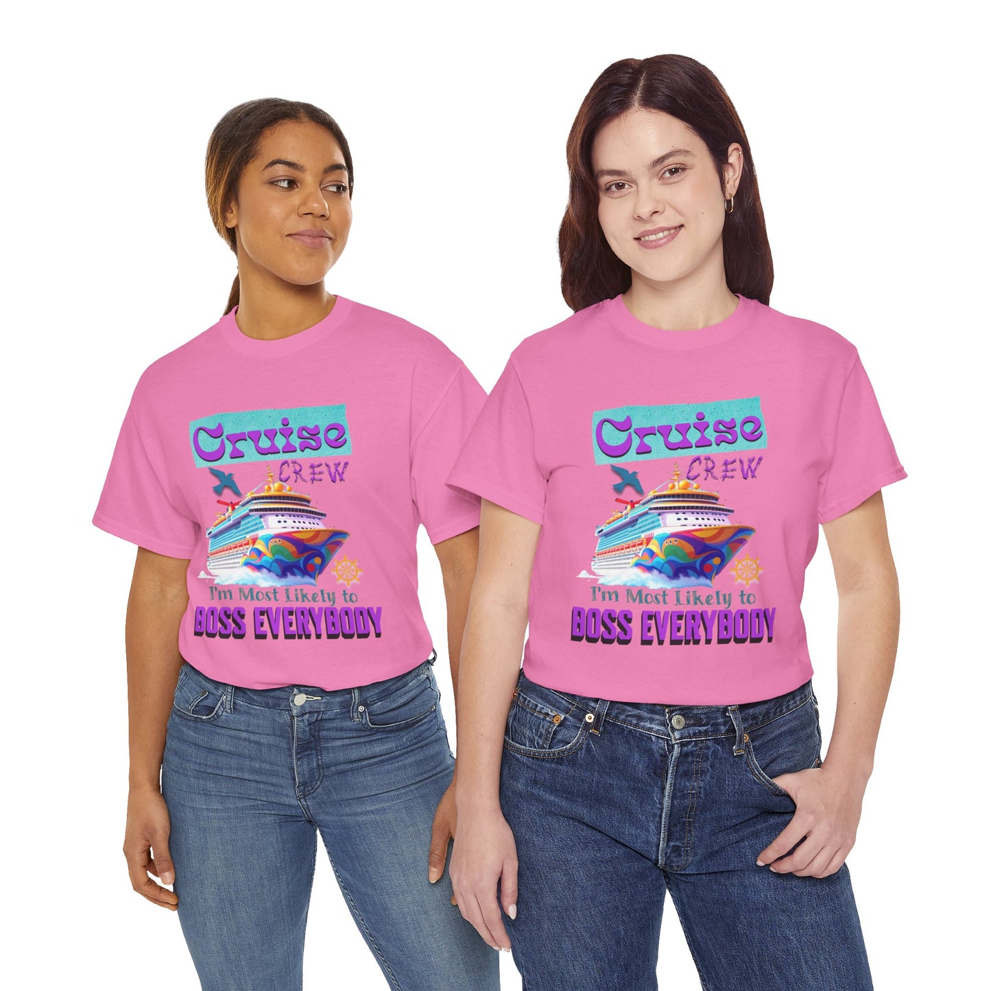 Cruise Crew Heavy Cotton Tee - Fun Cruise Vacation Shirt, Cruise-themed Apparel, Travel Gift, Nautical Wear, Summer Adventure T-Shirt