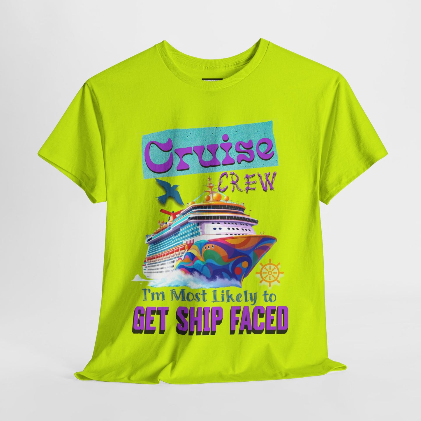 Cruise Crew Heavy Cotton Tee - Perfect for Summer Cruise Vacations, Gifts for Crew Members, Nautical Parties, Cruise Wear, Cruise Lovers