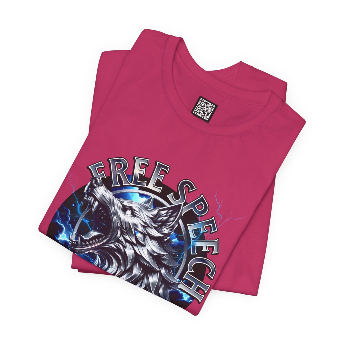Free Speech Wolf Graphic Tee | Unisex Jersey Short Sleeve Shirt, Statement T-Shirt, Gift for Advocates, Activism Apparel, No Kings Protest