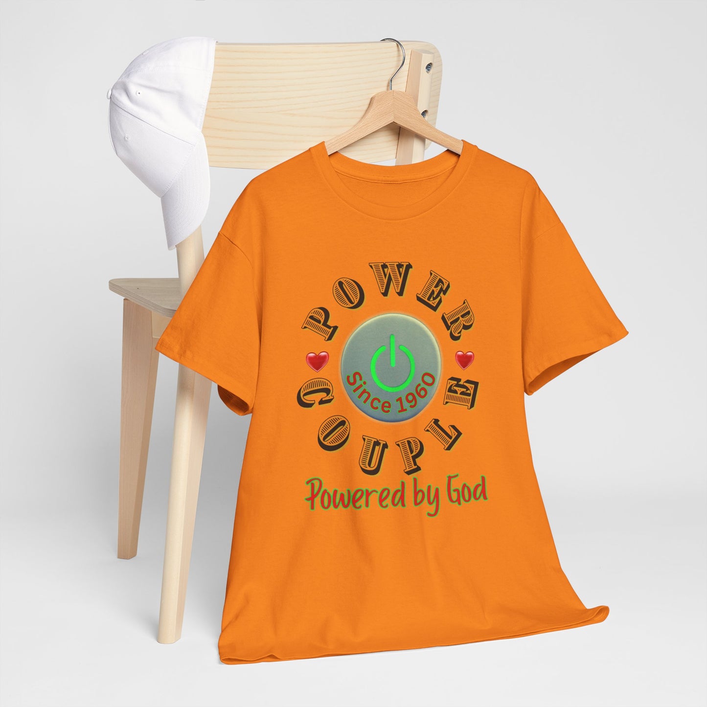 Power Couple - Powered by God T-Shirt | Anniversary Shirt for Couples Since 2011, Valentine T-shirt for Couples Unisex Heavy Cotton Tee