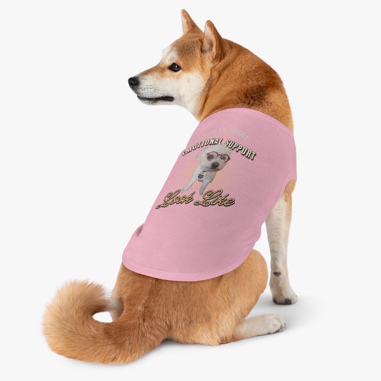 Emotional Support Pet Tank Top, Dog Lover Gift, Pet Apparel for Fun Outings, Cute Pet Costume, Pet Shirt for Walks