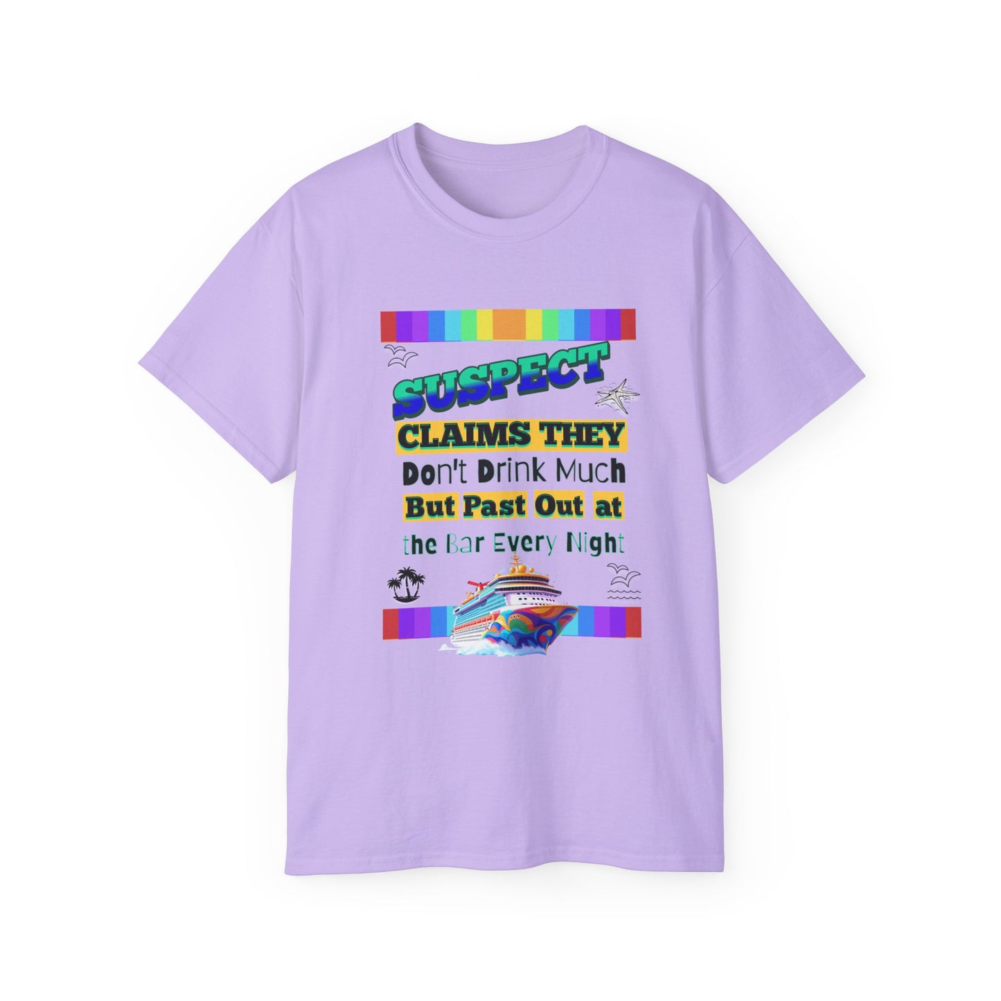 Colorful Humorous Unisex Cruise Vacation Tee: Perfect Gift for Cruise Crew Lovers, Fun Nights Out, Vacation Casual Wear, and More