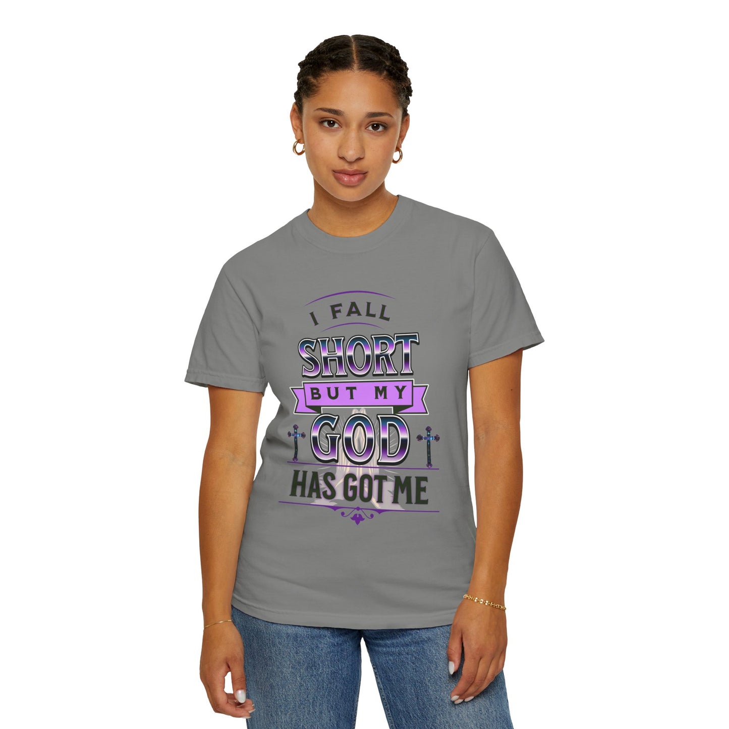 Faith-Inspired Unisex T-Shirt: "I Fall Short But My God Has Got Me" | Inspirational Gift, Christian Apparel, Everyday Wear, Youth Tees