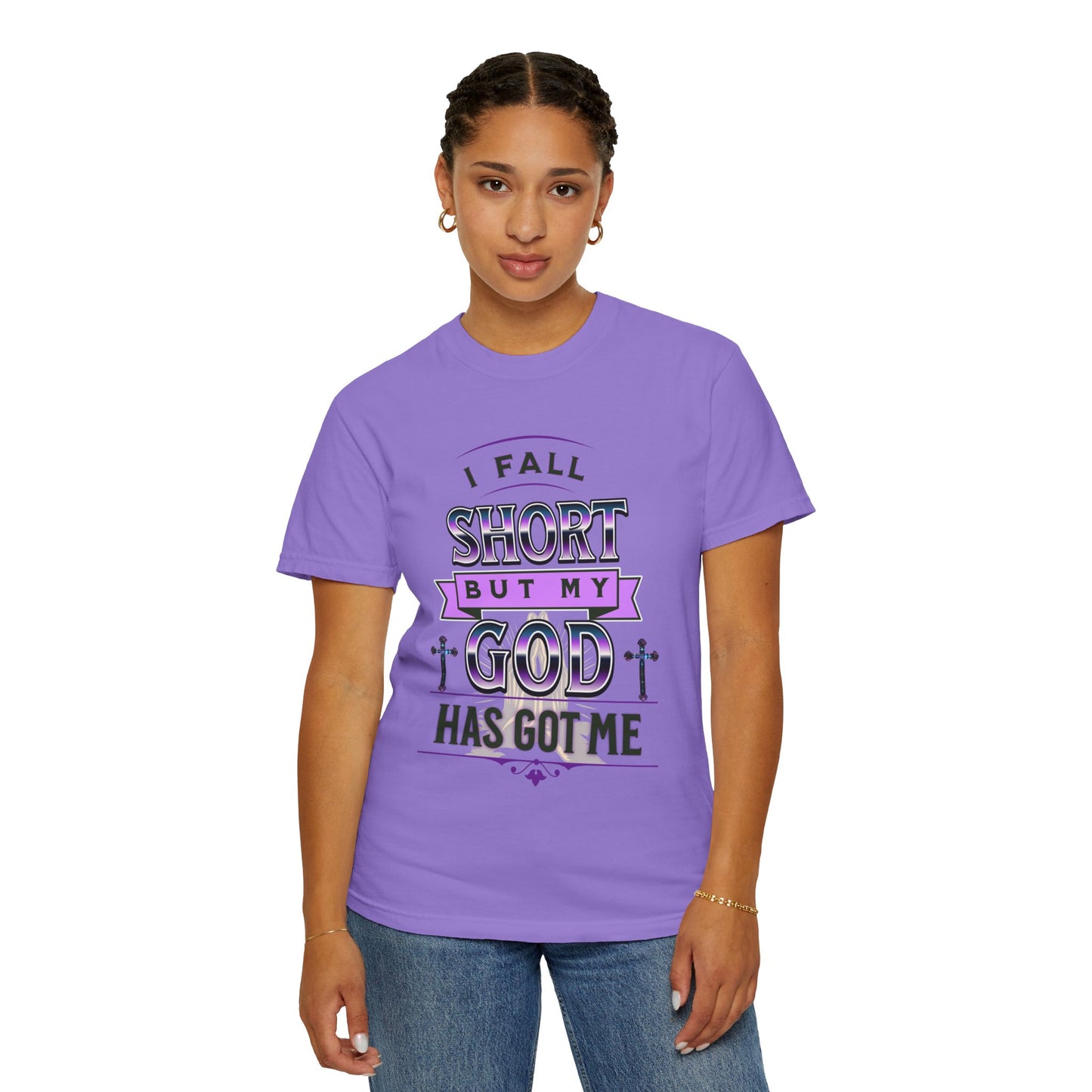 Faith-Inspired Unisex T-Shirt: "I Fall Short But My God Has Got Me" | Inspirational Gift, Christian Apparel, Everyday Wear, Youth Tees