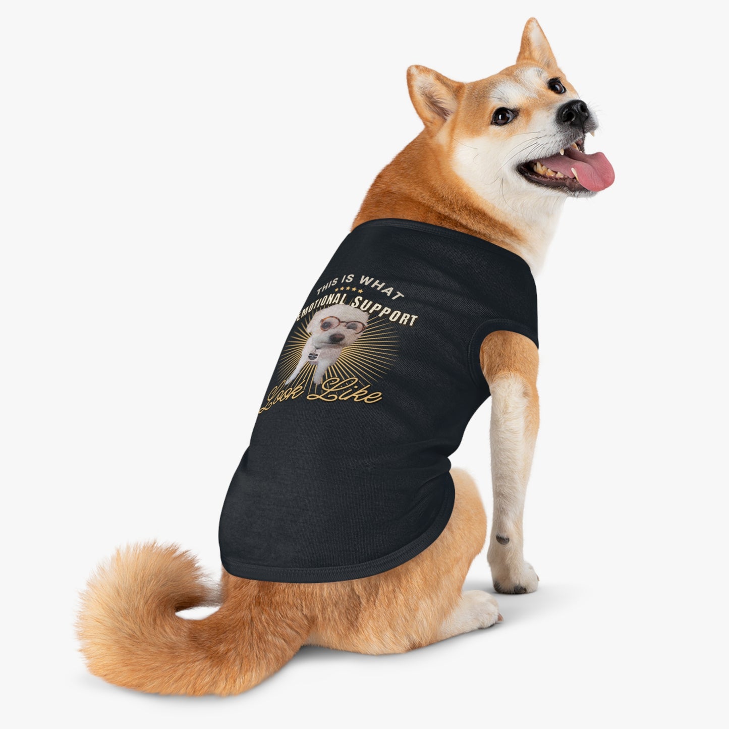 Emotional Support Pet Tank Top, Dog Lover Gift, Pet Apparel for Fun Outings, Cute Pet Costume, Pet Shirt for Walks