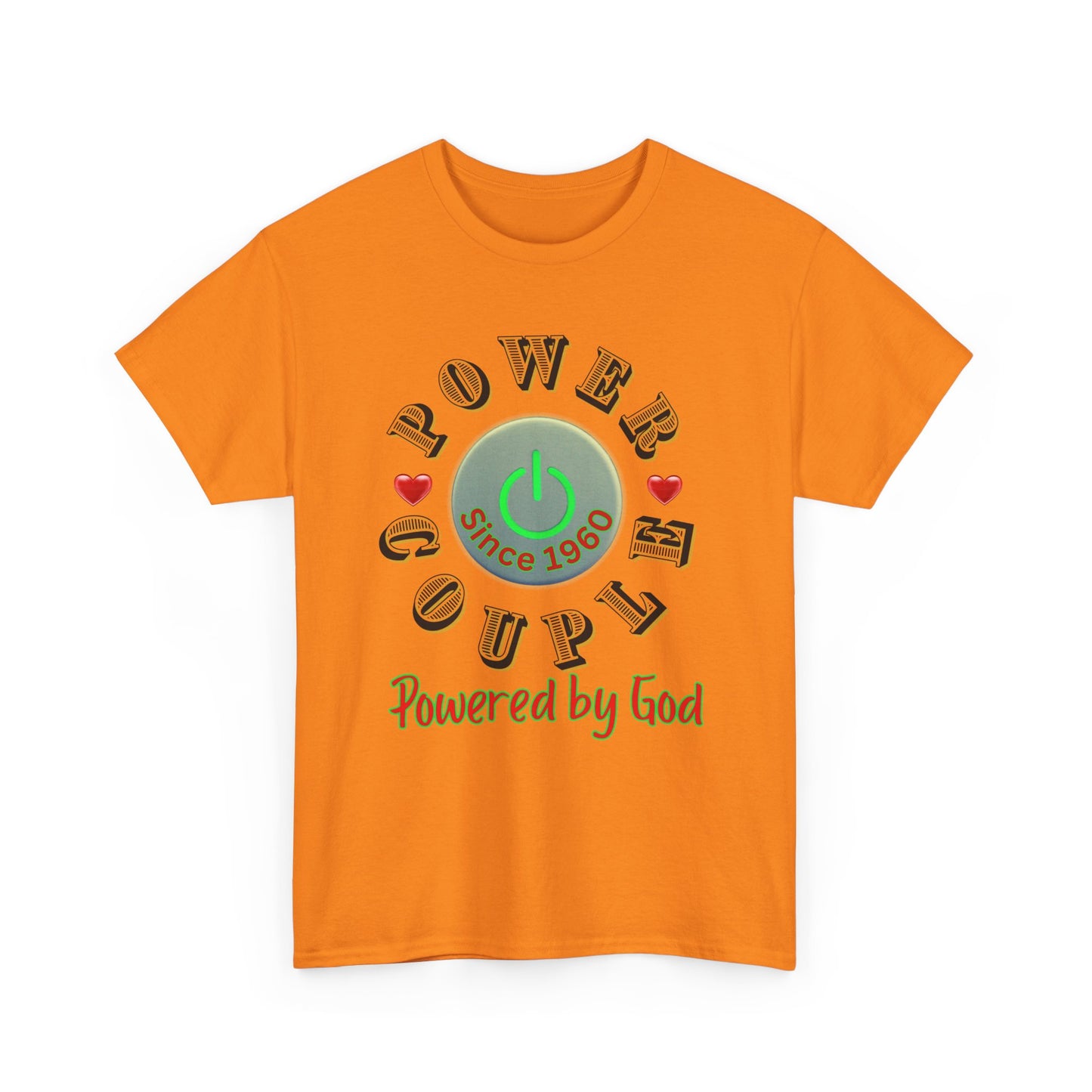 Power Couple - Powered by God T-Shirt | Anniversary Shirt for Couples Since 2011, Valentine T-shirt for Couples Unisex Heavy Cotton Tee